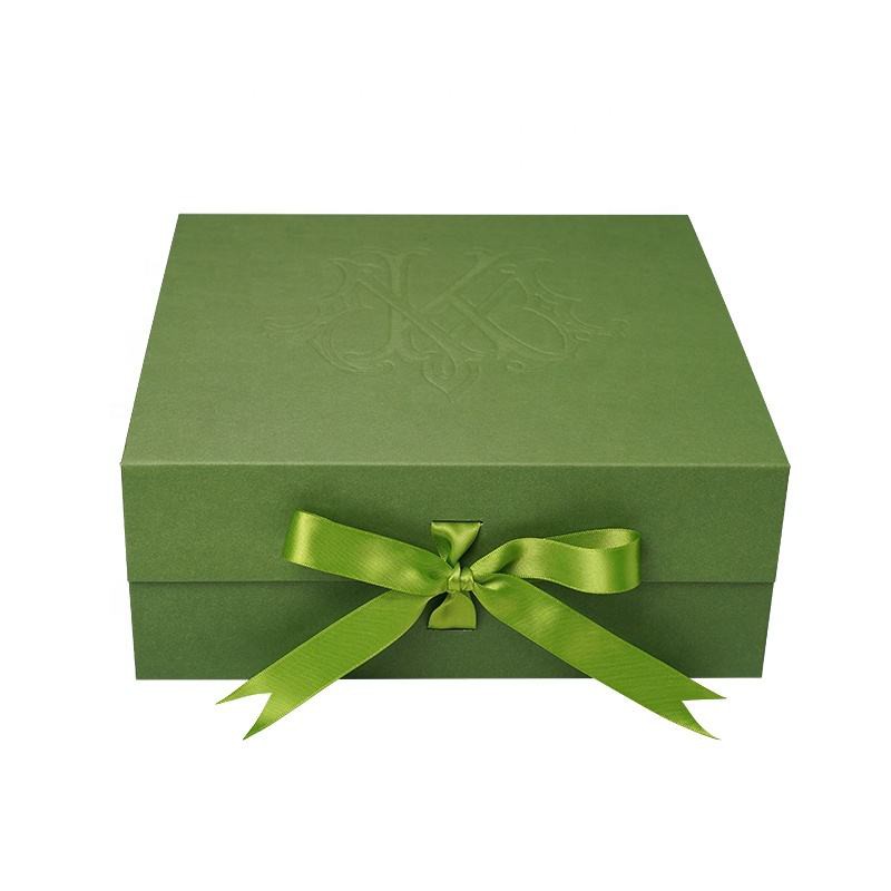 Cutie de ambalaj cadou pliabil pentru machiaj verde